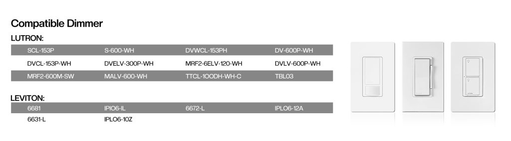 compatible dimmer-disk light